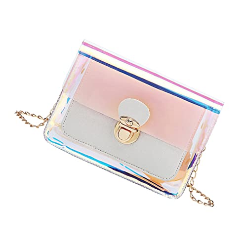 Beavorty 1 STK Symphonie-verschlusstasche Frauen Transparente Tasche Klare Tragetasche Strand-Make-up-Tasche Kosmetiktaschen Für Damen Klare Schminktasche Umhängetasche Sommer PVC Fräulein von Beavorty