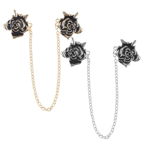 Beavorty 2 Stück Broschen Clips für Kleidung Hochwertige Kragenclips mit Design Schal Strickjacken Accessoires für Damen Herren Beavorty 2 Stück Broschen Clips für Kleidung Hochwertige Kragenclips mit Design Schal Strickjacken Accessoires für Damen Herren von Beavorty