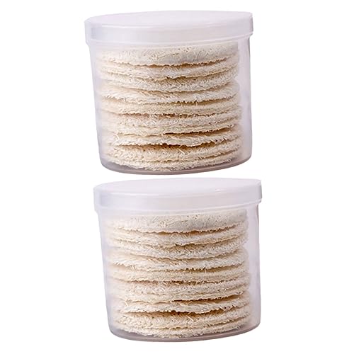 Beavorty 20 Stk Luffa-Make-up-Entferner Abschminkpads Gesichts-Puff Gesichtsreinigungspad Schwämme Luffa-Pads frauen reinigungspads runden Wäscher Pflanze Puderquaste Fräulein Make-up-Puff von Beavorty