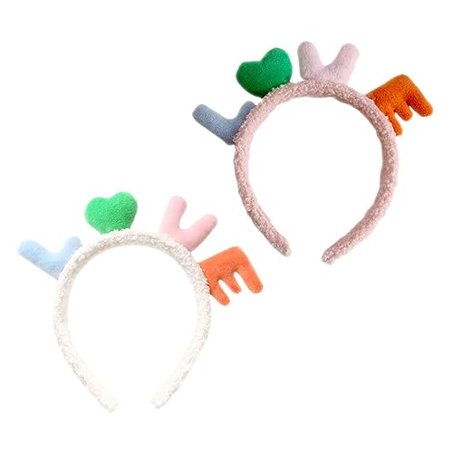 Beavorty 2St lustiges Stirnband weihnachtsdeko Haarschmuck Hochzeitsdekoration Hochzeit Herz Stirnband Valentinstag-Foto-Requisite Haarreifen-Dekor Kinder Haarreifen liebe Haarreifen von Beavorty