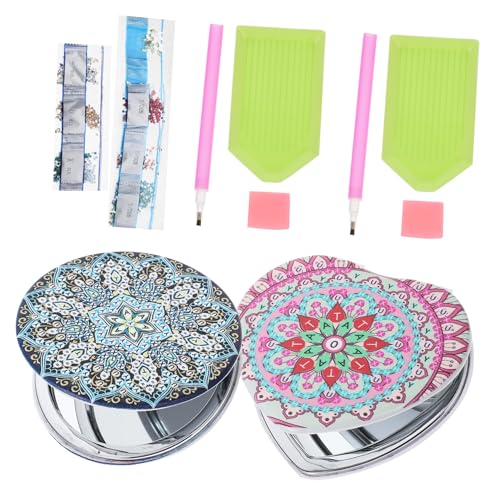 Beavorty 2er Set DIY Strassblumen Makeup Spiegel Faltbarer Kompaktspiegel Doppelter Kosmetikspiegel Handlicher Spiegel Für Unterwegs Herzdesign Perfekt Für Und Reisen Beavorty 2er Set DIY Strassblumen Makeup Spiegel Faltbarer Kompaktspiegel Doppelter Kosmetikspiegel Handlicher Spiegel Für Unterwegs Herzdesign Perfekt Für Und Reisen von Beavorty