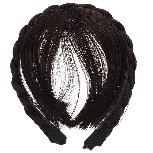 Beavorty Haarperücken 3 Stück Schwarze Haarspangen Verlängerungshaarspangen Haarklammern Für Frauen Zopfperücke Haarverlängerungen Stirnband Zopfstirnband Pony Luftknall Perückenstirnband von Beavorty