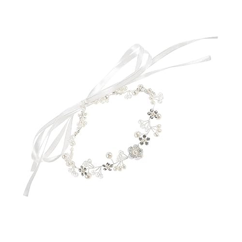 Beavorty 4 Stück Braut Stirnband Blumenblatt Stirnband Kopfschmuck Aus Brautperlen Kopfbedeckung Schmuck Strass Silberner Brautkopfschmuck Hochzeit Haarbänder Mosaik Nylon Koreanische Mode von Beavorty