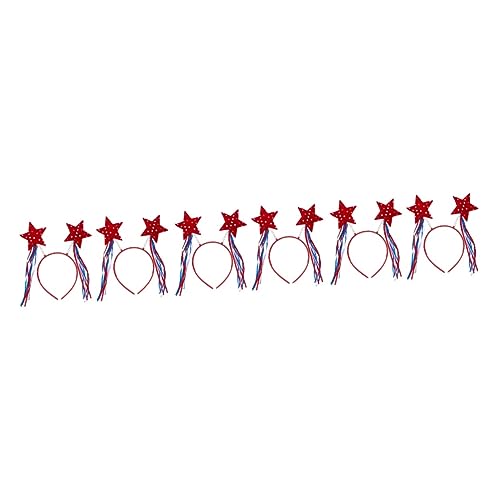 Beavorty 6 Stk bequemes Stirnband Fußball-Schlüsselanhänger für Jungen Haarspange Tiara Haarschmuck Kopfbügel Haarband Sternform Flagge Tag der Unabhängigkeit Kopfbedeckung von Beavorty