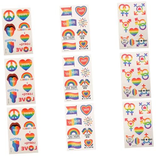 Beavorty Aufkleber Regenbogen-aufkleber 9 Stück Temporär für Partygeschenke Sicherer Spaß für alle Altersgruppen Beavorty Aufkleber Regenbogen-aufkleber 9 Stück Temporär für Partygeschenke Sicherer Spaß für alle Altersgruppen von Beavorty