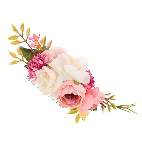 Beavorty Haarschmuck Für Die Braut Diademe Für Mädchen Brauthaarspange Seite Floraler Haarspangenkamm Blumenhaarkämme Für Frauen Haarkamm Mit Blumenmuster Pp Krawatte Reisen Hochzeit von Beavorty