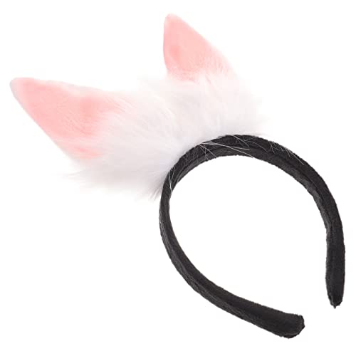 Beavorty Hasenohr Stirnband Haarreifen Mit Hasenohren Künstliches Kaninchenohr-stirnband Häschen-ostern-stirnband Senpai-cosplay-kostüm Schleifen Haarbänder Baby Plüsch Lolita Haarnadel von Beavorty