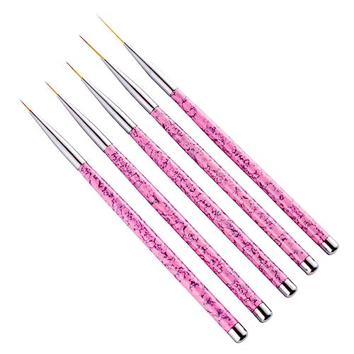 Beavorty 5-teiliges Set Maniküre-art-liner-pinsel Nagel Punktierung Malerei Zeichenstift Malpinsel Nailart-liner-zeichnungspinsel Gelpinsel Nageldesign-nylon-pinselstift Einstellen Gemalt von Beavorty