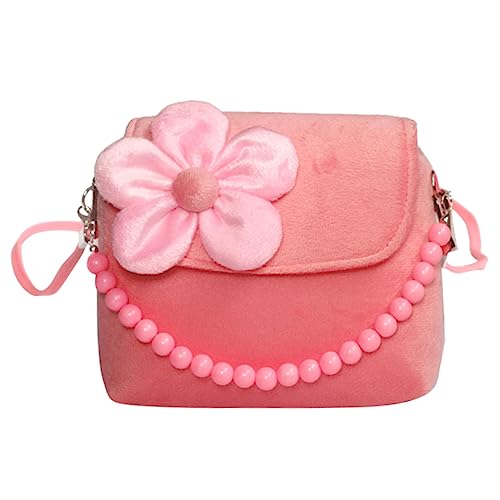 Beavorty Prinzessin Tasche Umhängetasche Für Mädchen Süße Einkaufstasche Schulter Kartengeldbörse Geldbörsen Mit Reißverschluss Für Damen Süße Mini-geldbörse Outdoor-Tasche Wolle Baby Bote von Beavorty