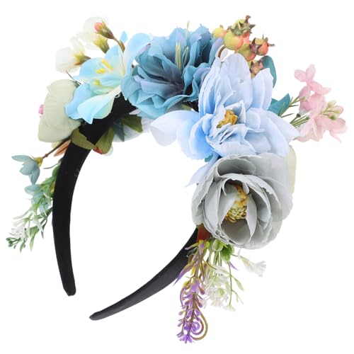 Beavorty Stirnband Blumengirlanden-Stirnbänder Blumenkopfschmuck für die Hochzeit haar zubehör haarschmuck Party-Kopfschmuck Blumenstirnbänder für Frauen Erwachsener Kopfbedeckung Mädchen von Beavorty