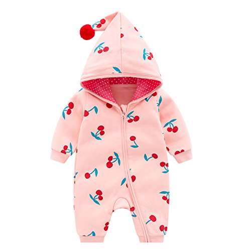 Bebone Baby Mädchen Strampler Herbst Winter Babybekleidung (Rosa, 12-18 Monate/80) von Bebone