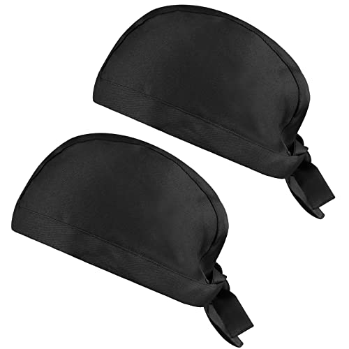 2Pcs Kochmütze Unisex,Kochmütze Verstellbar, Küchenmütze Atmungsaktive für Männer Frauen Küche Kochen,Chef Kochhut Bandana Cap für Restaurants, Hotels, Schulen, Haushaltsküchen, Bars (Schwarz) von Becanno