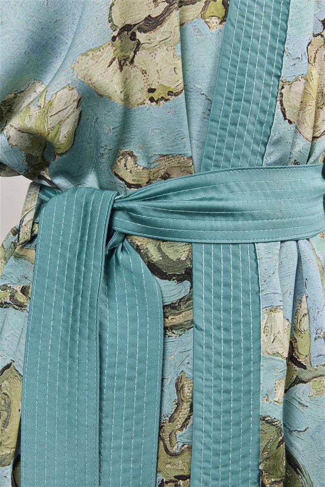 Beddinghouse x Van Gogh Museum Bademantel Almond Blossom Kimono_Blue_UV_UV_L/XL L/XL L/XL, Gürtel, Bademantel Damen und Herren Morgenmantel Frottee von Beddinghouse x Van Gogh Museum