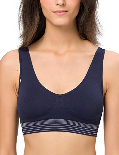 BeeDees Damen Comfee Crop Top Bustier, Blau (Dunkelblau 625), 36/38 von BeeDees