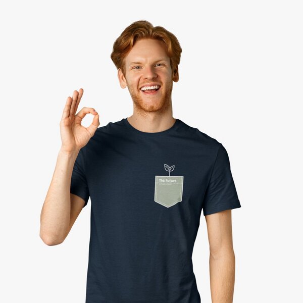 Beeyou. Clothes T-Shirt aus Bio-Baumwolle mit Future in your Pocket-Design von Beeyou. Clothes