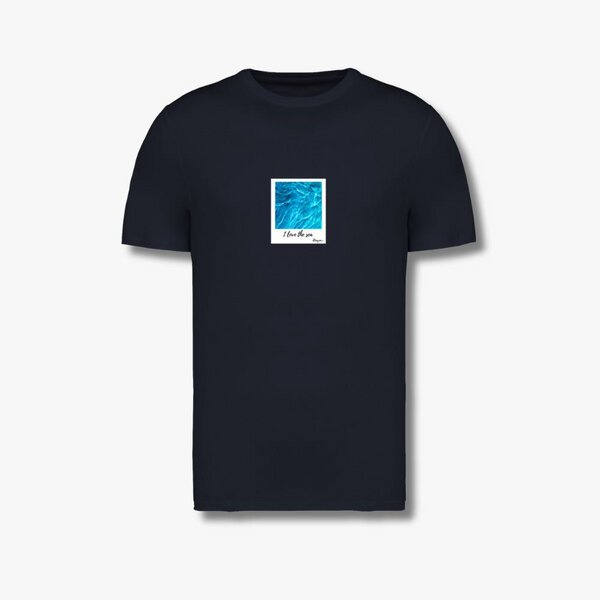 Beeyou. Clothes T-Shirt aus Bio-Baumwolle mit I love the sea-Design - Motiv: türkis von Beeyou. Clothes