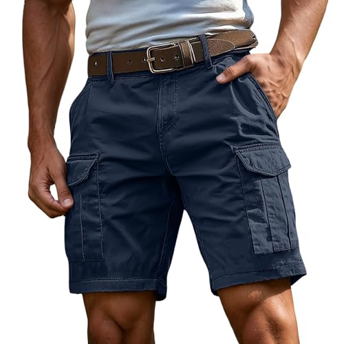 Cargohose Herren Kurz, Cargo Shorts Herren Kurze Hosen Cargohose Bermuda & Arbeit | Mit Reißverschluss Knopf Mehr Taschen | Outdoor Sportshorts Sommer Einfarbig Klassisch, Marine XL Cargohose Herren Kurz, Cargo Shorts Herren Kurze Hosen Cargohose Bermuda & Arbeit | Mit Reißverschluss Knopf Mehr Taschen | Outdoor Sportshorts Sommer Einfarbig Klassisch, Marine XL von Beichwtd