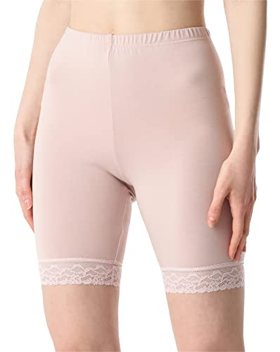 Bellivalini Damen Kurze Leggings aus Viskose mit Spitze BLV50-216 (Puderrosa, M) von Bellivalini