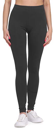 Bellivalini Leggings Damen aus Viskose Ganzjährig Bequeme Bekleidung Damen für tägliches Tragen oder Sport BLV50-147 (Graphite, XS) von Bellivalini