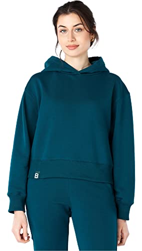 Bellivalini Kapuzenpullover kurz Damen Sportanzug Oberteil Jogging Pullover BLV208 (Smaragdgrün, L) von Bellivalini