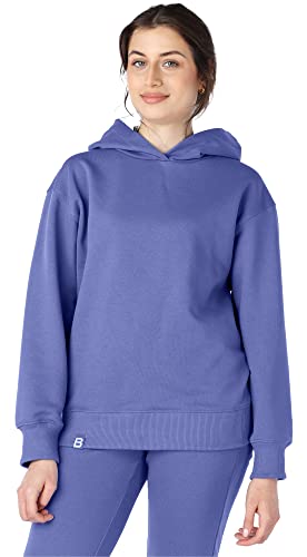 Bellivalini Kapuzenpullover lang Damen Hoodie Sportanzug Oberteil Jogging Pullover BLV210(Lila-blau, L) von Bellivalini