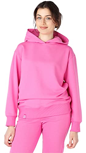 Bellivalini Kapuzenpullover lang Damen Hoodie Sportanzug Oberteil Jogging Pullover BLV210(Rosa, M) von Bellivalini