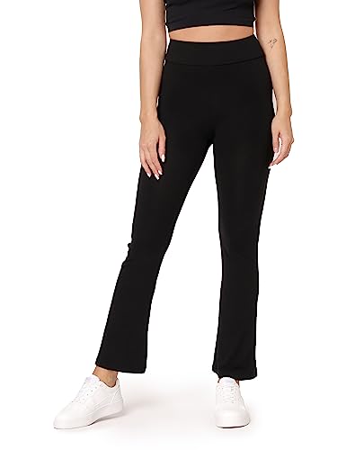 Bellivalini Yogahose für Damen dünne Jogginghose Weite Stoffhose Flare aus Viskose (Schwarz, S) von Bellivalini