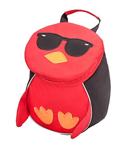 Belmil Kindergartenrucksack mit Brustgurt und Namensschild für 1-3 Jährige/Jungen - Mädchen / 4 L/Grün/in Tierform: Vogel (305-15 Mini Bird) von Belmil