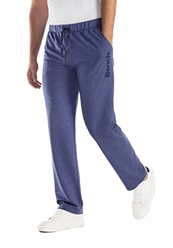 Bench Herren Relaxhose Jogginghose Freizeithose lang Taschen Logo bequem weich, Dunkelblau Melange, Gr. 48/50 von Bench