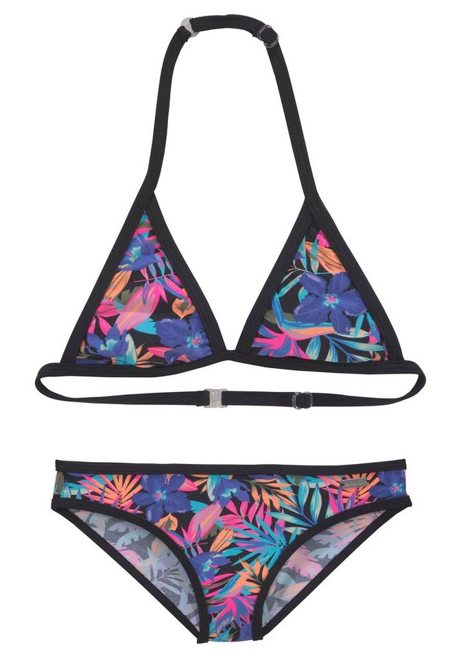 Bench. Triangel-Bikini Pitch Kids mit trendigem Dschungeldruck von Bench.