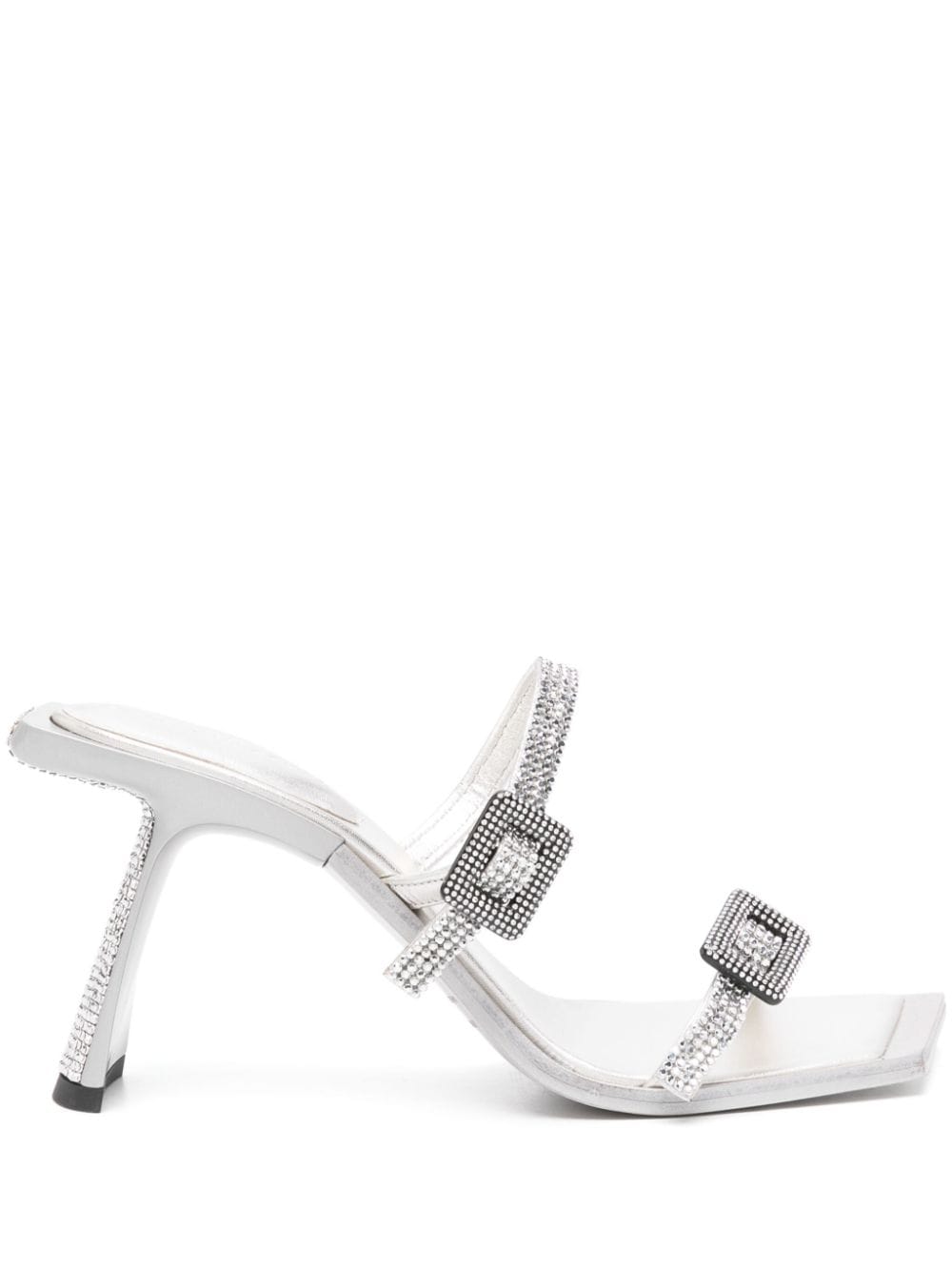 Benedetta Bruzziches Mules mit Strass 90mm - Silber von Benedetta Bruzziches