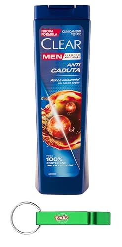 12x Clear ANTI CADUTA Men Shampoo für schwaches Haar - Shampoo Gegen Haarausfall 225ml + Beni Culinari Kostenloser Schlüsselanhänger von Beni Culinari