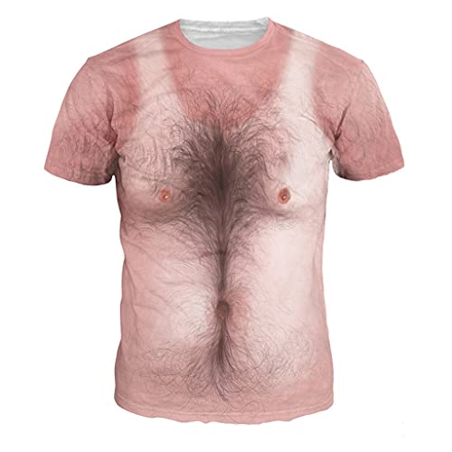 3D Muskel T-Shirt, Muskel Tattoo Print T-Shirt Männer Kurzarm 3D Digitaldruck T-Shirt Muskeldruck Kurzarmshirt Lustiges T-Shirt Lustiges Geschenk für Männer von Beokeuioe