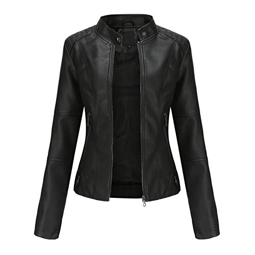 Beokeuioe Bikerjacke Stehkragen Reißverschluss Leder Jacke Übergangsjacke für Winter Damen Lederjacke Kurz Frühling Motorrad Jacken punk Steampunk Clubwear Gothic Mantel Beokeuioe Bikerjacke Stehkragen Reißverschluss Leder Jacke Übergangsjacke für Winter Damen Lederjacke Kurz Frühling Motorrad Jacken punk Steampunk Clubwear Gothic Mantel von Beokeuioe