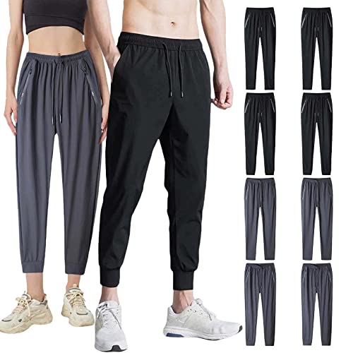 Beokeuioe Ice Silk Schnelltrocknende Hosen Jogginghose Herren damen Sweatpants Freizeithose Männer in klassischen Farben Größe S - 7XL Übergröße Dünne Sporthosen Elastisch von Beokeuioe