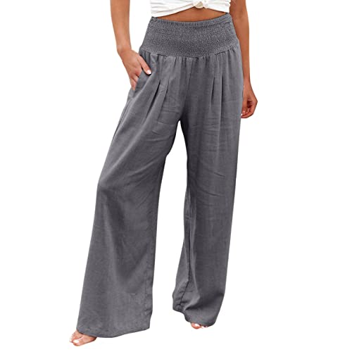 Beokeuioe Leinenhose Leichte Sommerhose Hosen Sommer Stoffhose Hosenrock Weite Palazzo Plissee Hose Culotte Strandhose Damen Sommer Leicht Wide Leg Pants Women Lang Elegant Beokeuioe Leinenhose Leichte Sommerhose Hosen Sommer Stoffhose Hosenrock Weite Palazzo Plissee Hose Culotte Strandhose Damen Sommer Leicht Wide Leg Pants Women Lang Elegant von Beokeuioe