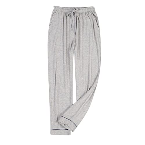 Beokeuioe Pyjamahose Herren Pyjama Pants Home Pants Dünne, Schlafanzughose Lang Baumwolle Mens verlängerte, übergroße, lässige, lockere Sporthose Herren Loungewear von Beokeuioe