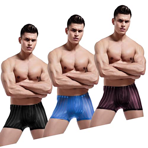 Boxershorts U konvex Dreidimensionales Design Herren Unterhosen, Atmungsaktiv Männer Unterwäsche Herren EIS-Seide Lace Transparente Atmungsaktive Unterhose Boxer Briefs von Beokeuioe