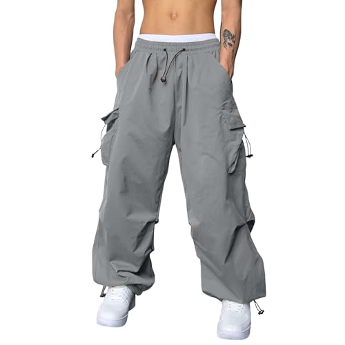 Herren Y2K Baggy Hose Multitasche Combat Cargohose Gothic Harajuku Cyberpunk Jogger Overalls Techwear Hip Hop Cargo Hose für Männer Jogginghose Sweatpants Streetwear von Beokeuioe