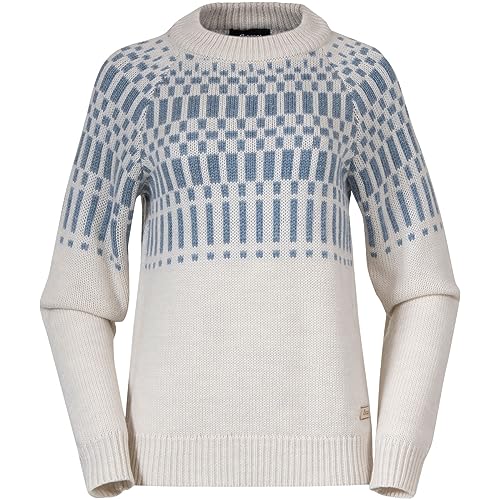 Bergans Damen Nordmarka Merino Pullover, Vanilla White-Husky Blue, M von Bergans