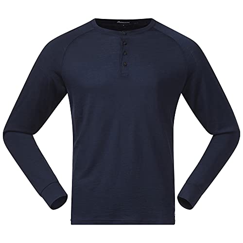 Bergans Lysebu Wool Henley - Navy - XL von Bergans