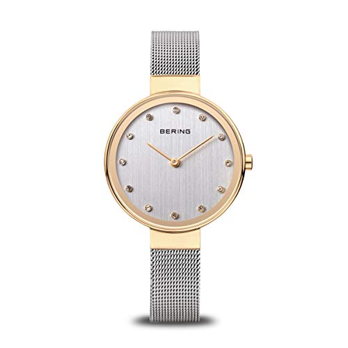 BERING Damen Uhr Quarz Movement - Classic Collection mit Edelstahl und Saphirglas 12034-010 - 3 ATM von BERING