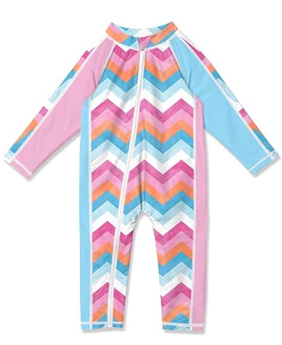 Baby Jungen Schnelltrocknend UV Shirt UPF 50+ Reißverschluss Langarm Badebekleidung Rosa & Blau 18-24 Monate von BesserBay