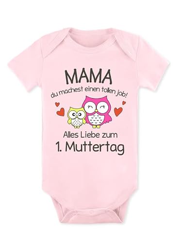 BesserBay Baby Body - MAMAdu machest einen follen job!Alles Liebe zum1. Muttertag - Strampler Geschenk für Mutter Rosa 3-6 Monate von BesserBay