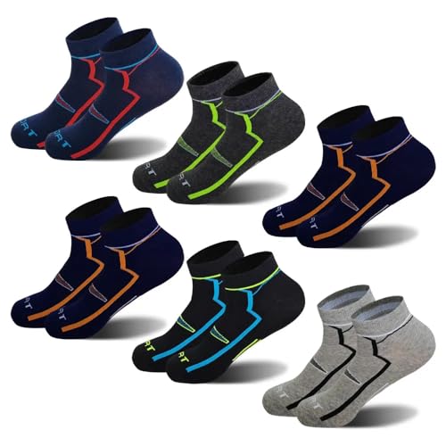 BestSale247 12 Paar Herren Sport Freizeit Sneaker Socken Füßlinge Baumwolle (Muster 1, 43-46) von BestSale247