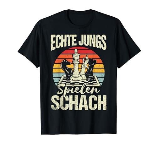 Echte Jungs spielen Schach- Schachspieler Geschenk Jungen T-Shirt von Beste Geschenkidee Für Schach & Schachspieler