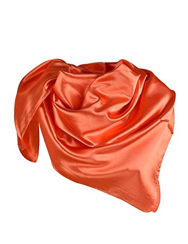 Bestgift Damen Pashmina Eingarbig Seidentuch Orange Einheitsgröße von Bestgift