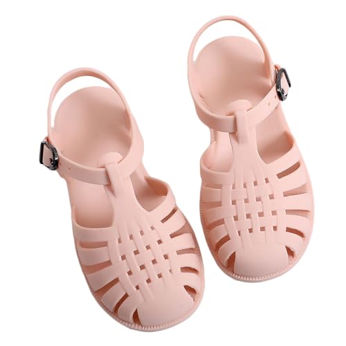 Bestgift Kinder-Sandalen mit weichem Boden, hohl, flache Schuhe für Kleinkinder, Rosa, 11.5 Little Kid von Bestgift