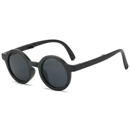 Bestgift Retro runde Rahmen Kinder Faltbare Sonnenbrille UV-Schutz, Schwarz , Einheitsgröße Bestgift Retro runde Rahmen Kinder Faltbare Sonnenbrille UV-Schutz, Schwarz , Einheitsgröße von Bestgift