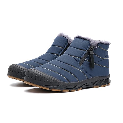 Bestgift Winter Outdoor Baumwollschuhe Paar Modelle High-Top Schneestiefel Gepolsterte Freizeitschuhe, blau, 39 2/3 EU von Bestgift